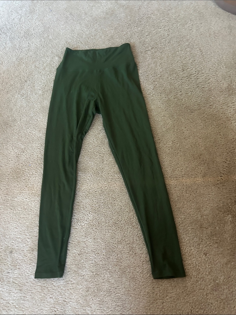 High-Waist Leggings - Dark Green